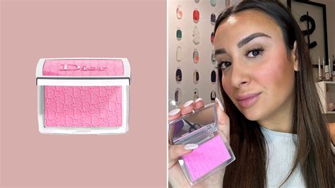 dior new blush shade|Dior blush with flushed cheeks.